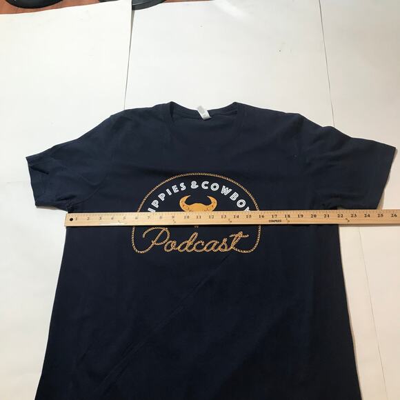 Bella+Canvas T-Shirt  Men’s L Short Sleeved Hippies & Cowboys Podcast - Picture 6 of 9